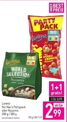 Sutterlüty Lorenz Nic Nac's Partypack oder Nussmix Angebot