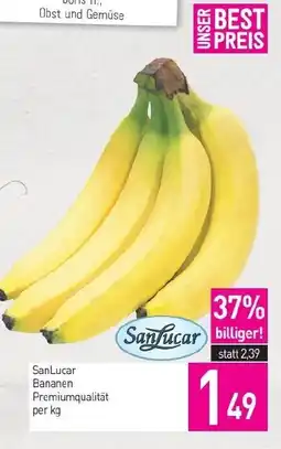 Sutterlüty SanLucar Bananen Premiumqualität Angebot