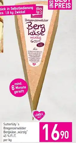 Sutterlüty Sutterlüty's Bregenzerwälder Bergkäse ..würzig" 45% F.i.T. Angebot