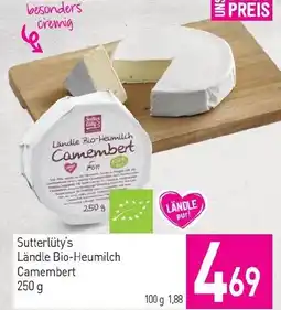 Sutterlüty Sutterlüty's Ländle Bio-Heumilch Camembert Angebot