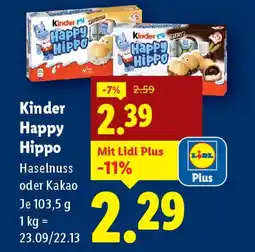 Lidl Kinder happy hippo Angebot