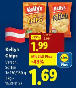 Lidl Kelly's chips Angebot