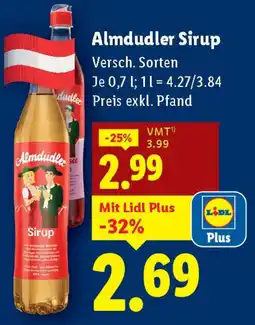 Lidl Almdudler Sirup Angebot