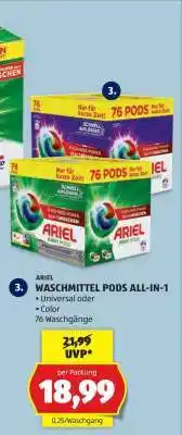 Hofer ARIEL WASCHMITTEL PODS ALL-IN-1 Angebot