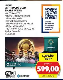 Hofer 75“ (189CM) QLED SMART TV E7Q Angebot