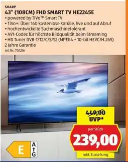 Hofer 43 (108CM) FHD SMART TV HE2245E Angebot