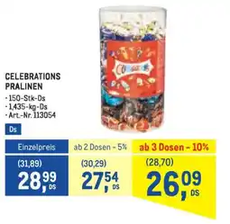 Metro Celebrations pralinen Angebot