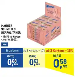 Metro Manner schnitten neapolitaner Angebot