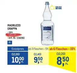 Metro Madruzzo grappa Angebot