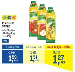 Metro Pfanner säfte Angebot