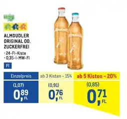 Metro Almdudler original od. zuckerfrei Angebot