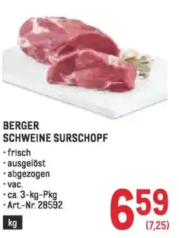 Metro Berger schweine surschopf Angebot