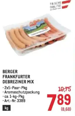 Metro Berger frankfurter debreziner mix Angebot