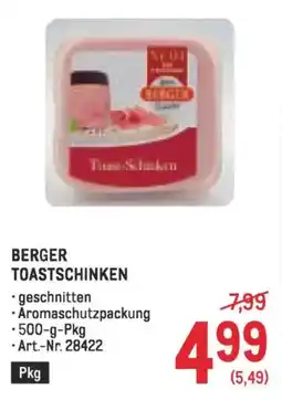Metro Berger toastschinken Angebot
