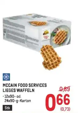 Metro Mccain food services lieges waffeln Angebot