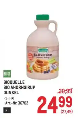 Metro BIOQUELLE BIO AHORNSIRUP DUNKEL Angebot