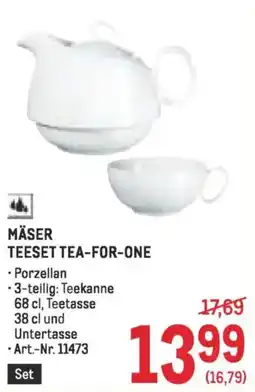 Metro Mäser teeset tea-for-one Angebot