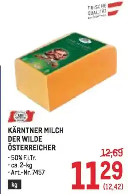Metro Kärntner milch der wilde österreicher Angebot