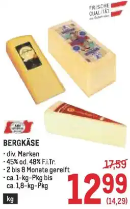 Metro Bergkäse Angebot