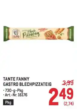 Metro Tante fanny gastro blechpizzateig Angebot