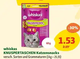 Fressnapf whiskas KNUSPERTASCHEN Katzensnacks Angebot