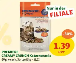 Fressnapf Premiere creamy crunch katzensnacks Angebot