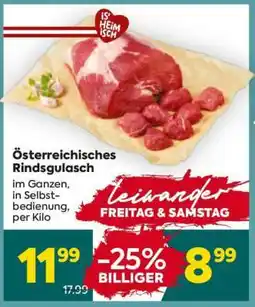 Billa Österreichisches Rindsgulasch Angebot