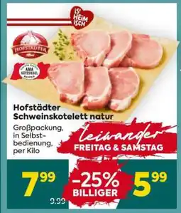 Billa Hofstädter Schweinskotelett natur Angebot