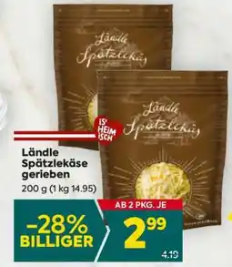 Billa LÄNDLE SPÄTZLEKÄSE GERIEBEN Angebot