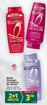 Billa Elvital Shampoo od. Spülung div. Sorten Angebot