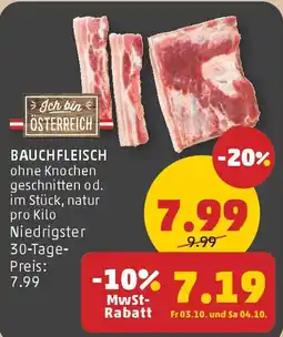 PENNY Bauchfleisch Angebot