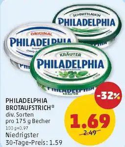 PENNY Philadelphia brotaufstrich Angebot