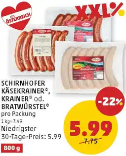 PENNY Schirnhofer käsekrainer Angebot
