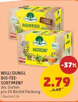PENNY Willi dungl bio-tee- sortiment Angebot