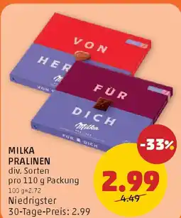 PENNY Milka pralinen Angebot