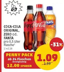 PENNY Coca-cola original, zero od. fanta Angebot