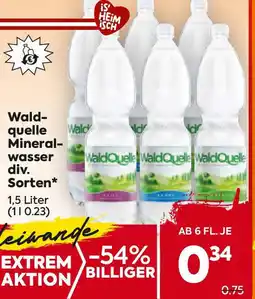 Billa Wald- quelle Mineral- wasser Angebot