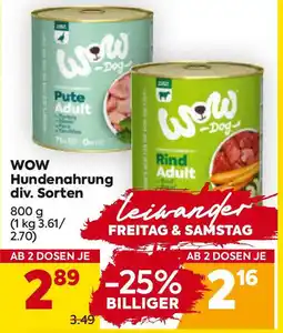 Billa WOW Hundenahrung Angebot