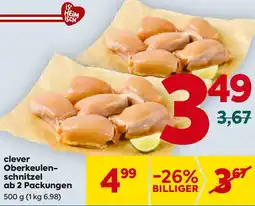 Billa clever Oberkeulen- schnitzel ab 2 Packungen Angebot