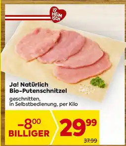 Billa Ja! Natürlich Bio-Putenschnitzel Angebot