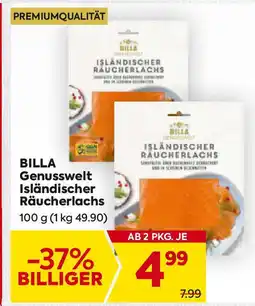 Billa BILLA Genusswelt Isländischer Räucherlachs Angebot