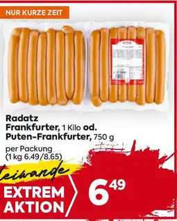 Billa Radatz Frankfurter od. Puten-Frankfurter Angebot