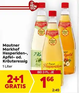 Billa Mautner Markhof Hesperiden- Apfel- od. Kräuteressig Angebot