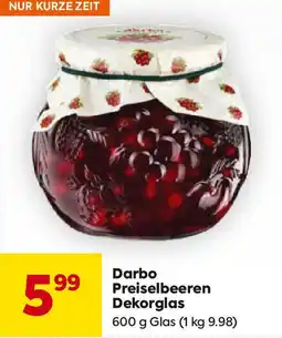Billa Darbo Preiselbeeren Dekorglas Angebot