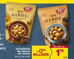 Billa Ja! Natürlich Bio-Maroni div. Sorten Angebot
