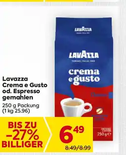 Billa Lavazza Crema e Gusto od. Espresso gemahlen Angebot