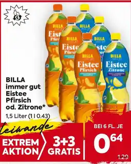 Billa BILLA immer gut Eistee Pfirsich od. Zitrone Angebot