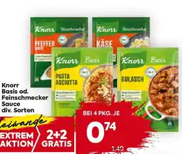 Billa Knorr Basis od. Feinschmecker Sauce Angebot