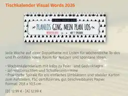 Müller Tischkalender Visual Words 2026 Angebot