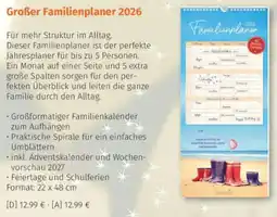 Müller Großer Familienplaner 2026 Angebot